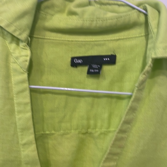 Gap Green Linen Shirt - Picture 2 of 5